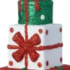 Intratuin kerst ornament cadeautjes rood / groen / goud 6,1 x 6,1 x 10,7 cm