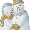 Intratuin kerst ornament Carlo sneeuwpop knuffel goud / zilver / wit 7 x 4 x 12 cm