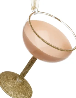 Intratuin kerst ornament Chamton champagneglas roze D 7 H 10 cm