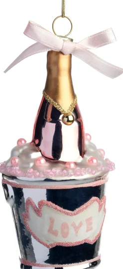 Intratuin kerst ornament champagne roze 10 x 5 x 5 cm