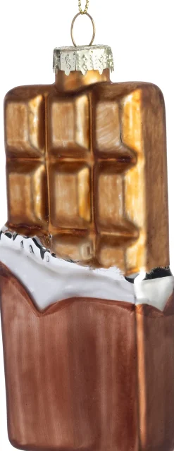 Intratuin kerst ornament chocoladereep bruin 5,3 x 2,2 x 11,8 cm