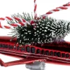 Intratuin kerst ornament Cobie vliegtuig rood 12,3 x 8,2 x 15,9 cm