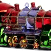 Intratuin kerst ornament Cobie trein rood / groen 5,8 x 4,2 x 12 cm