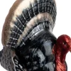 Intratuin kerst ornament Cobie kalkoen zwart / rood 9 x 8 x 12,5 cm