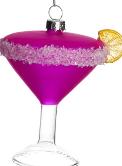 Intratuin kerst ornament cocktail roze 9 x 7,5 x 10,7 cm