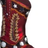 Intratuin kerst ornament cowboy laars rood 8,5 x 3,7 x 10,5 cm