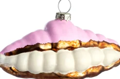 Intratuin kerst ornament crompouce roze / goud 4,9 x 9,5 x 4,7 cm