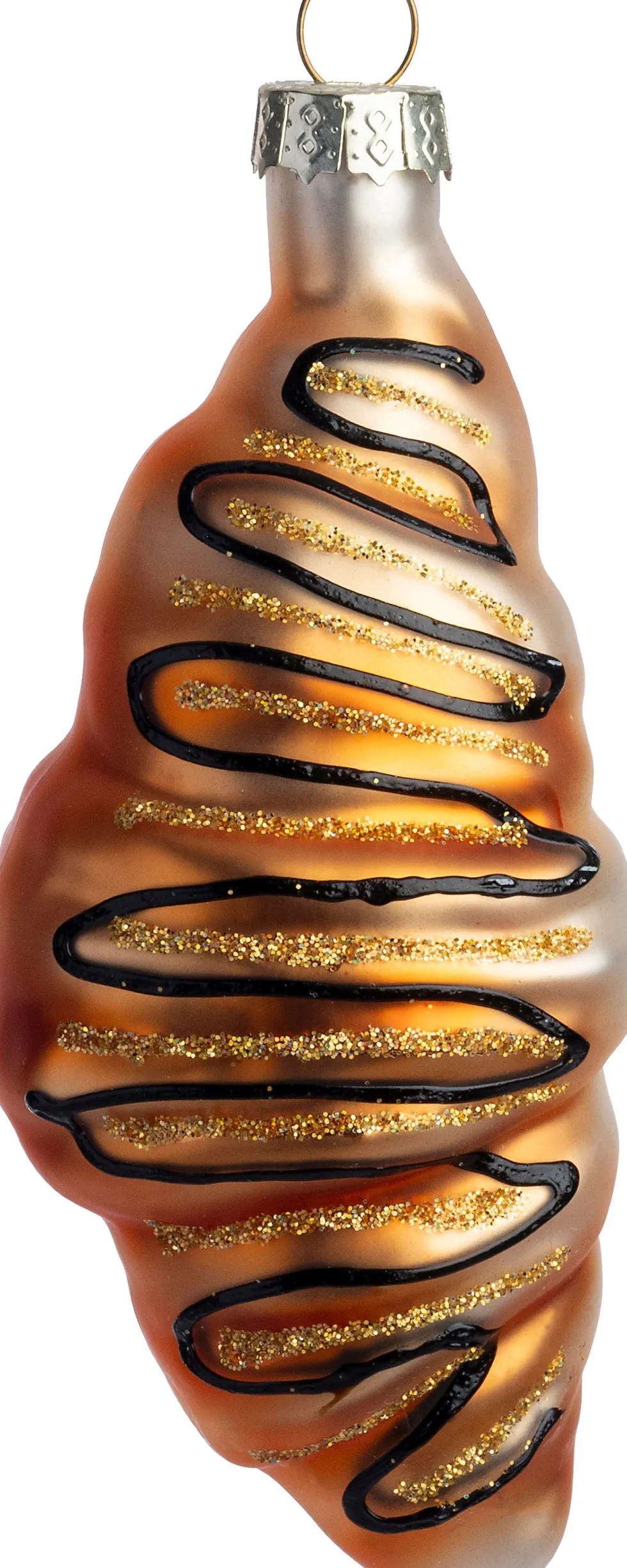 Intratuin kerst ornament croissant bruin 5 x 3,9 x 11,5 cm