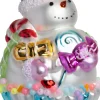 Intratuin kerst ornament cupcake 6,7 x 6,3 x 11,6 cm