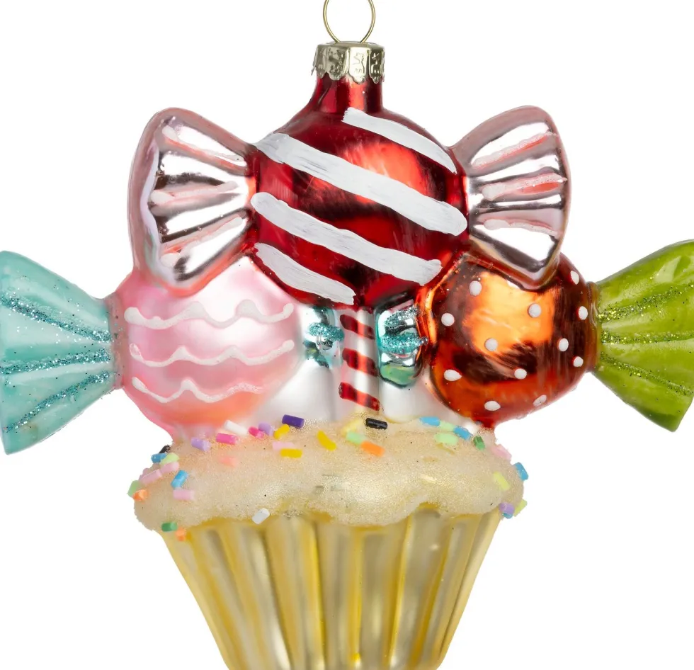 Intratuin kerst ornament cupcake 12,8 x 4 x 10,5 cm