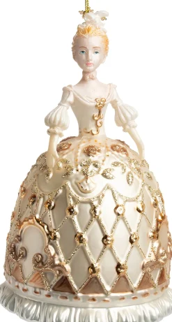 Intratuin kerst ornament dame goud 10 x 10,3 x 16,9 cm