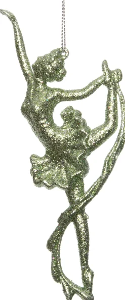 Intratuin kerst ornament dansende engel 16 x 6 cm groen