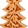 Intratuin kerst ornament dennenboom 20 x 13 x 2 cm bruin / naturel