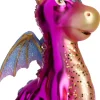 Intratuin kerst ornament dino paars 7,8 x 5,1 x 10,7 cm