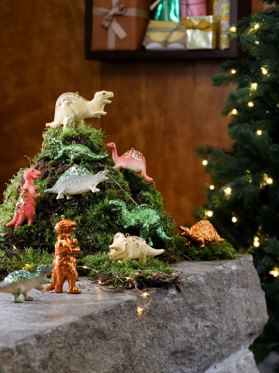 Intratuin kerst ornament Dino goud 11 x 5 x 3,5 cm