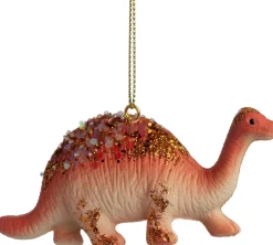Intratuin kerst ornament Dino oranje 12 x 2,2 x 4,5 cm