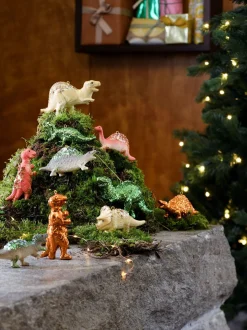 Intratuin kerst ornament Dino oranje 12 x 2,2 x 4,5 cm