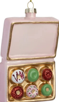 Intratuin kerst ornament donuts roze 10,5 x 7,5 x 3 cm