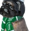 Intratuin kerst ornament Dorna pug bruin / rood 4,6 x 6,6 x 10 cm