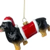 Intratuin kerst ornament Dorna teckel zwart / bruin 13,4 x 4 x 9 cm