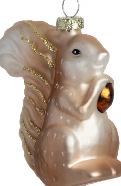 Intratuin kerst ornament eekhoorn bruin 8,5 x 4,4 x 11 cm