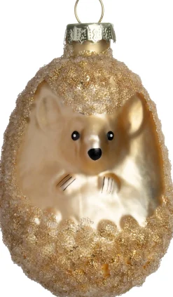 Intratuin kerst ornament egel bruin 5,5 x 5,5 x 8,5 cm