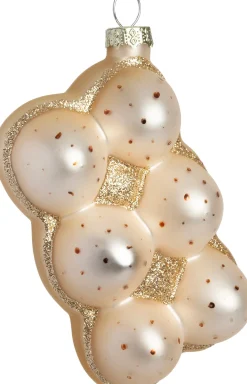 Intratuin kerst ornament eieren beige 6 x 4,5 x 10 cm