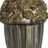 Intratuin kerst ornament eikel grijs / goud D 5,7 H 10,5 cm