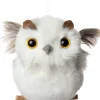 Intratuin kerst ornament Euli uil wit / bruin 8 x 7 x 11 cm