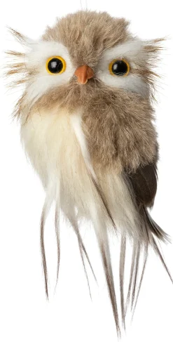 Intratuin kerst ornament Euli uil bruin 8 x 7 x 10 cm