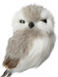 Intratuin kerst ornament Euli uil grijs 7 x 6 x 10 cm