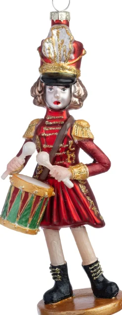 Intratuin kerst ornament fanfaremuzikant trom 6,7 x 7,5 x 16,4 cm