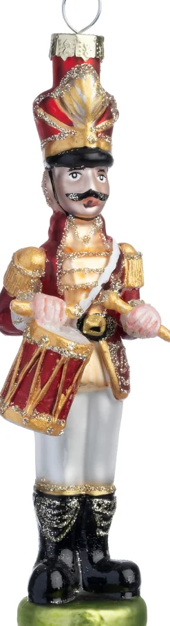 Intratuin kerst ornament fanfaremuzikant drum 6,7 x 7,5 x 16,4 cm