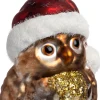 Intratuin kerst ornament Fauna uil bruin 5,4 x 3,8 x 8,8 cm