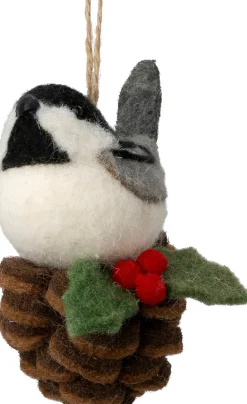 Intratuin kerst ornament Fauni vogel grijs 6 x 9 x 12 cm