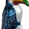 Intratuin kerst ornament Fauna toekan blauw 4,5 x 6 x 12 cm