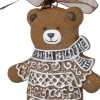 Intratuin kerst ornament Freese gemberkoek beer bruin / wit 9,6 x 1,5 x 6,2 cm