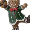 Intratuin kerst ornament Freese gemberkoek pop bruin / wit 9,1 x 1,4 x 6,5 cm