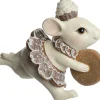 Intratuin kerst ornament Gemma muis 7,3 x 4 x 6,3 cm