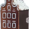 Intratuin kerst ornament gevelhuisje bruin 4 x 4 x 8,8 cm