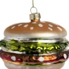 Intratuin kerst ornament Gido hamburger bruin 8,7 x 8,7 x 7 cm