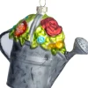Intratuin kerst ornament gieter grijs / groen 10,5 x 5,7 x 9,7 cm