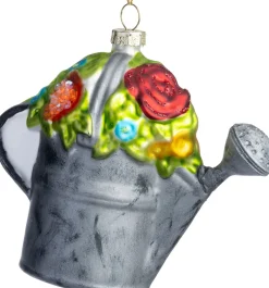Intratuin kerst ornament gieter grijs / groen 10,5 x 5,7 x 9,7 cm