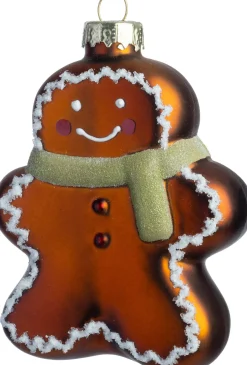 Intratuin kerst ornament Ginny peperkoekman bruin 7,5 x 3,3 x 10 cm