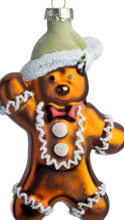 Intratuin kerst ornament Ginny peperkoekman bruin 8 x 3,6 x 13 cm