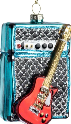 Intratuin kerst ornament gitaar met speakerkast 5,7 x 3,4 x 9,3 cm