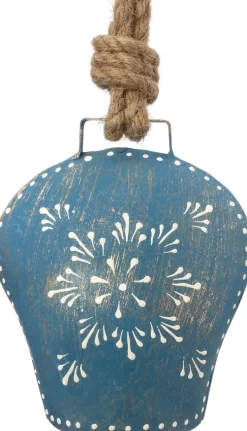 Intratuin kerst ornament Glock blauw 12 x 8 x 14 cm