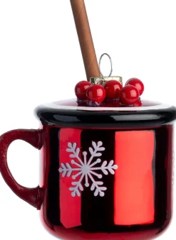 Intratuin kerst ornament gluhwein rood 7,2 x 6,2 x 10,4 cm