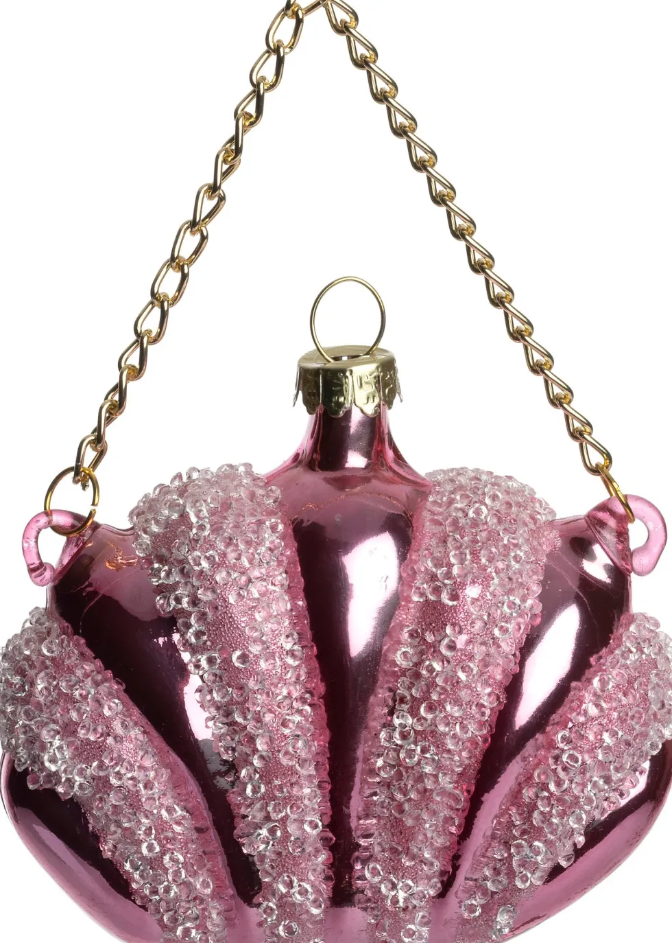 Intratuin kerst ornament handtas roze 8 x 3,5 x 7 cm