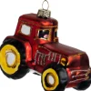 Intratuin kerst ornament Harm tractor rood 9,3 x 5,2 x 7,5 cm